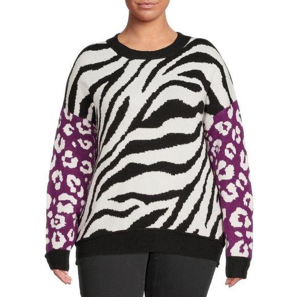 Terra & Sky Print Sweater * Closeout * - Picture 1 of 5